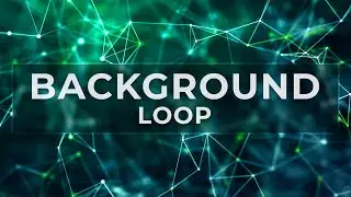 4K 60FPS 🧬 Greeny Plexus Background Loop Footage. Lines Structure, Network Dots Connection