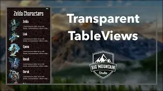 Transparent TableView - Zelda App (iOS, Xcode 8, Swift 3)