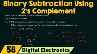 Binary Subtraction using 2s Complement