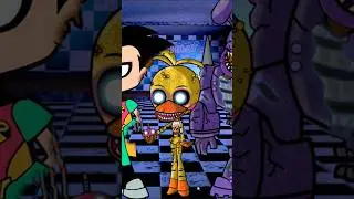 Teen Titans GO transforms into Five Nights at Freddys characters SETC #teentitansgo #fnaf #shorts