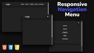 Адаптивное навигационное меню на HTML,CSS & JavaScript | Responsive navbar on HTML, CSS & JavaScript