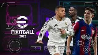 efootball pes 2025 ppsspp download update ucl new kits 2024/2024 season & new transfer best HD