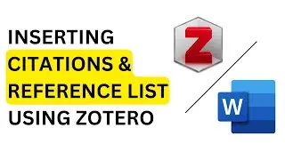 How to insert citations and create a reference list using Zotero in Microsoft Word (2023)