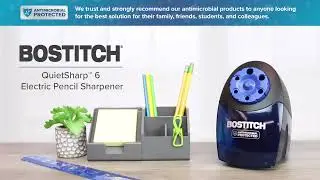 Bostitch QuietSharp™️ 6 Antimicrobial Classroom Electric Pencil Sharpener, Blue