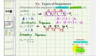 Ex: Determine the Type of Sequence Given a Sequence Formula