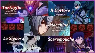 ALL Fatui Harbingers Introduction Cutscenes So Far | Genshin Impact