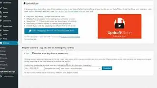 How to clone a site using Updraft Migrator