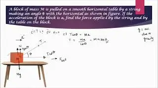 A block of mass M is pulled on a smooth horizontal table by a string... @ExemplarPhysics