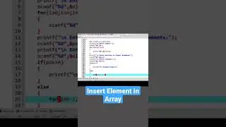 C program to insert element at any specific position of array 
