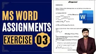 Exercise 3 | ms word assignment | Practice of strike though, subscript