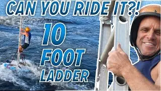 10 FOOT LADDER on 2 Wakeboards! Can You Ride It?