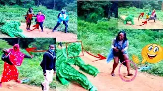 SHE WILL REMEMBER THAT FALL FOR LIFE BUSHMAN PRANK 😂😂🇰🇪