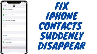 How To Fix iPhone Contacts Suddenly Disappear !! Fix IPHONE Contacts Not showing After iOS Update