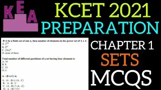 CHAPTER 1 SET MCQS || KCET 2021 PREPARATION || KCET 2021 LATEST NEWS || KCET 2021 UPDATES TODAY 2021