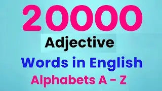 20000 Adjective Words in English - Part 1 | #betterlearning