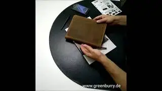 Greenburry Schreibmappe A5 Leder braun mit Reißverschluss 1633-25