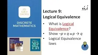 Lecture 9: logical equivalence discrete math, ¬p ν q and p → q , laws in urdu hindi