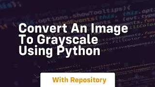 Convert an image to grayscale using python