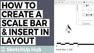 How To Create a Scale Bar and insert in LayOut - SketchUp for Interior Design