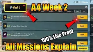 PUBG A4 Week 2 Missions Explain | Royale Pass Snowfall Supreme Week 2 All Mission Explain