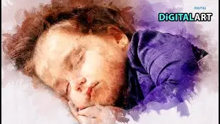 watercolor on canvas painting effect in photoshop by DiGITALART