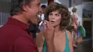 Markie Post, low-cut green swimsuit—“The Love Boat”, 720p