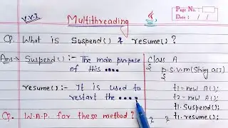 suspend() and resume() method in java multithreading | Learn Coding