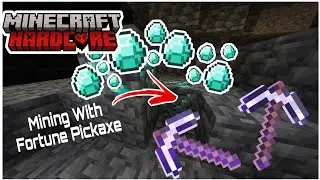 Minecraft Hardcore series:- Part 2... Mining With fortune 😁 Pickaxe.... #minecraft