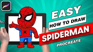 HOW TO DRAW SPIDERMAN: Easy Procreate Tutorial