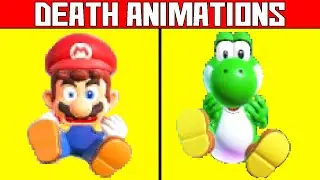 (Super Mario Bros Wonder) Death Animations & Game Over Screen (Slowed Down & Zoomed)