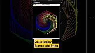 Love coding ❤️❤️  Print Rainbow Benzene using python #shorts #coding #programming