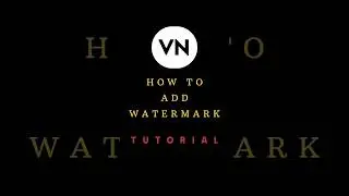 How to Add Watermark in videos/photos || Vn Video Editor #shorts