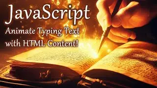 JavaScript Animate Typing Text with Rich Content and New Lines Tutorial