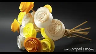 Ramo de rosas de papel