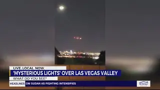Viewer shares video of 'mysterious lights' hovering in night sky over Las Vegas valley