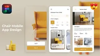 Chair Figma Mobile App Design Tutorial | Mobile App Design UI/UX with Prototype
