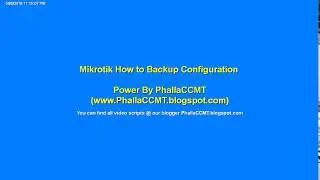 Mikrotik How to Backup Configuration with detail explain