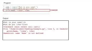 Incorrect variable name; ch 1, video 11