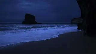Fall Asleep With Relaxing Wave Sounds at Night, Low Pitch Ocean Music for Deep Sleeping