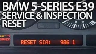 How to reset service reminder in BMW E39 (5-Series oil inspection)