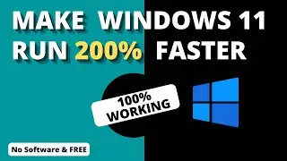 Make Windows 11 Run Faster | Speed Up laptop | Optimize laptop