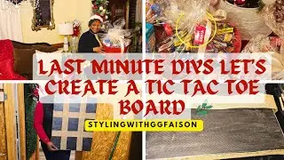 How to make a Canvas Tic Tac Toe Board: Last-Minute DIY Christmas Snack Baskets