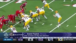 Daniel Faalele Drafted in 4th Round (110th Overall) by Baltimore Ravens in 2022 NFL Draft