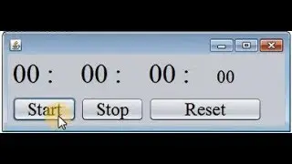 stopwatch GUI app in java by using netbeans