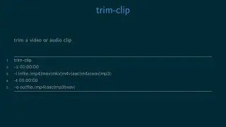 trim clip - trim audio and video with ffmpeg