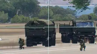 Ukrainian Troops Destroy Fuel Trucks Near Kursk Air Base to Prevent Su-57s Takeoff - Arma 3
