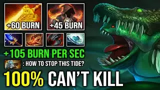 100% UNKILLABLE RAID BOSS First Item Radiance +105 Flame Cloak Burn Per Second 1v5 Tidehunter Dota 2