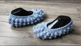 СЛЕДКИ БЕЗ ЕДИНОГО ШВА ЗА ЧАС! knitted slippers pattern/Muster von gestrickten Hausschuhen