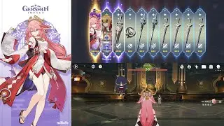 Yae Miko - Gacha - Speedrun Lv 90 - Vs Childe x99 death || Genshin Impact