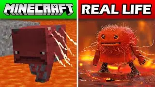 Realistic Minecraft | Real Life vs Minecraft | Realistic Slime, Water, Lava 